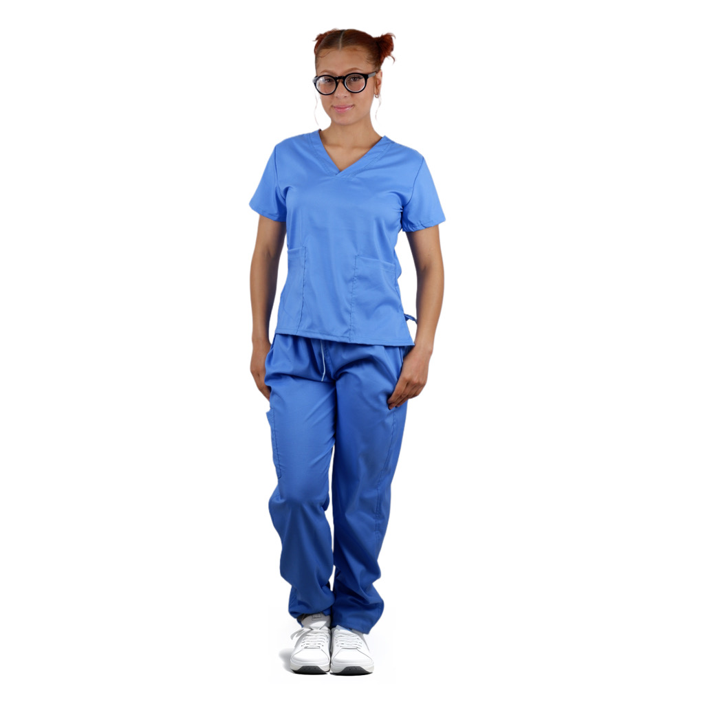 Uniforme Antifluido Azul Hortensia